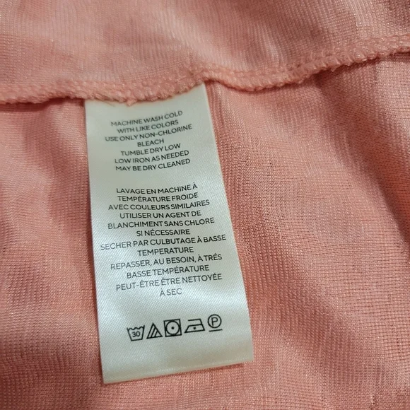 Free People Lucca Tie Neck Jacquard Coral Blouse Size S Nwot - Picture 11 of 11
